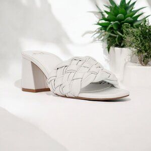 MARC FISHER Square-toe Woven Sandals